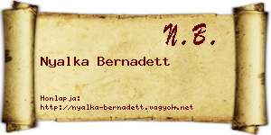 Nyalka Bernadett névjegykártya