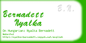 bernadett nyalka business card